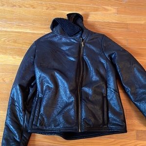 Ralph Lauren Faux Leather With Faux Shearling Jacket